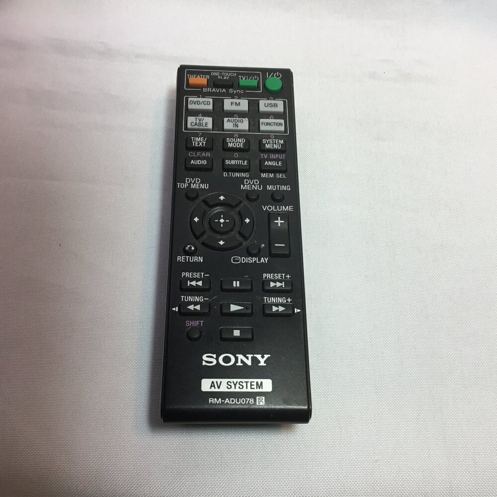 SONY RM-ADU078 REMOTE CONTROL DAV-DZ170 DAV-DZ171 DAV-DZ175 HBD-DZ170 See Video!